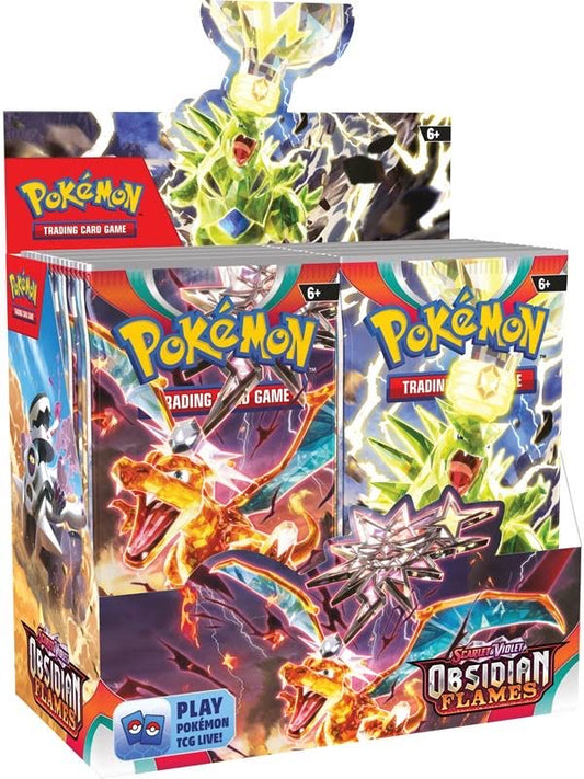 Pokémon Scarlet & Violet: Obsidian flames - SV03 (36 boosters) inkl. 1st Ultra Pro Sleeves förpackning